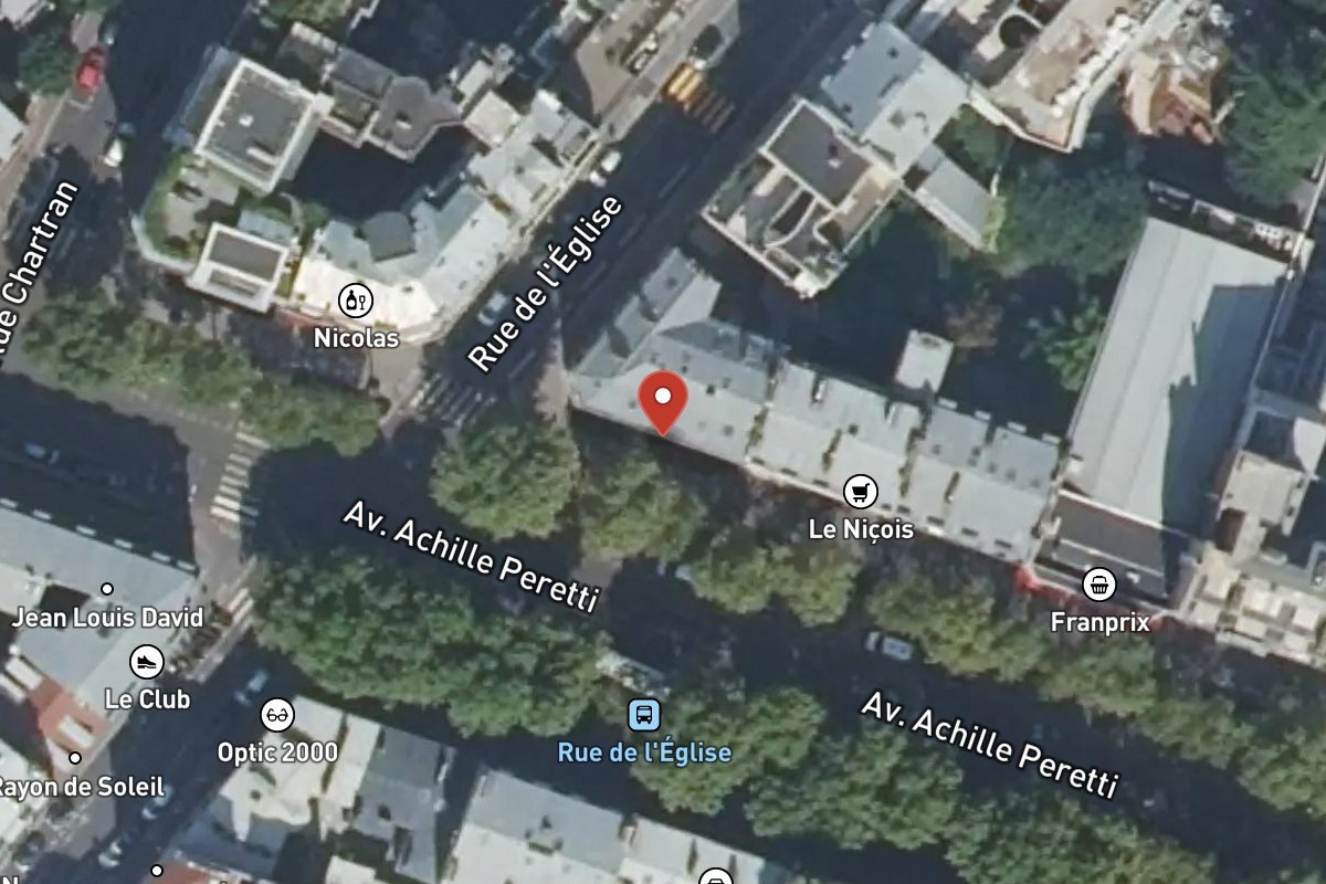Vue satellite — 136 Avenue Achille Peretti
