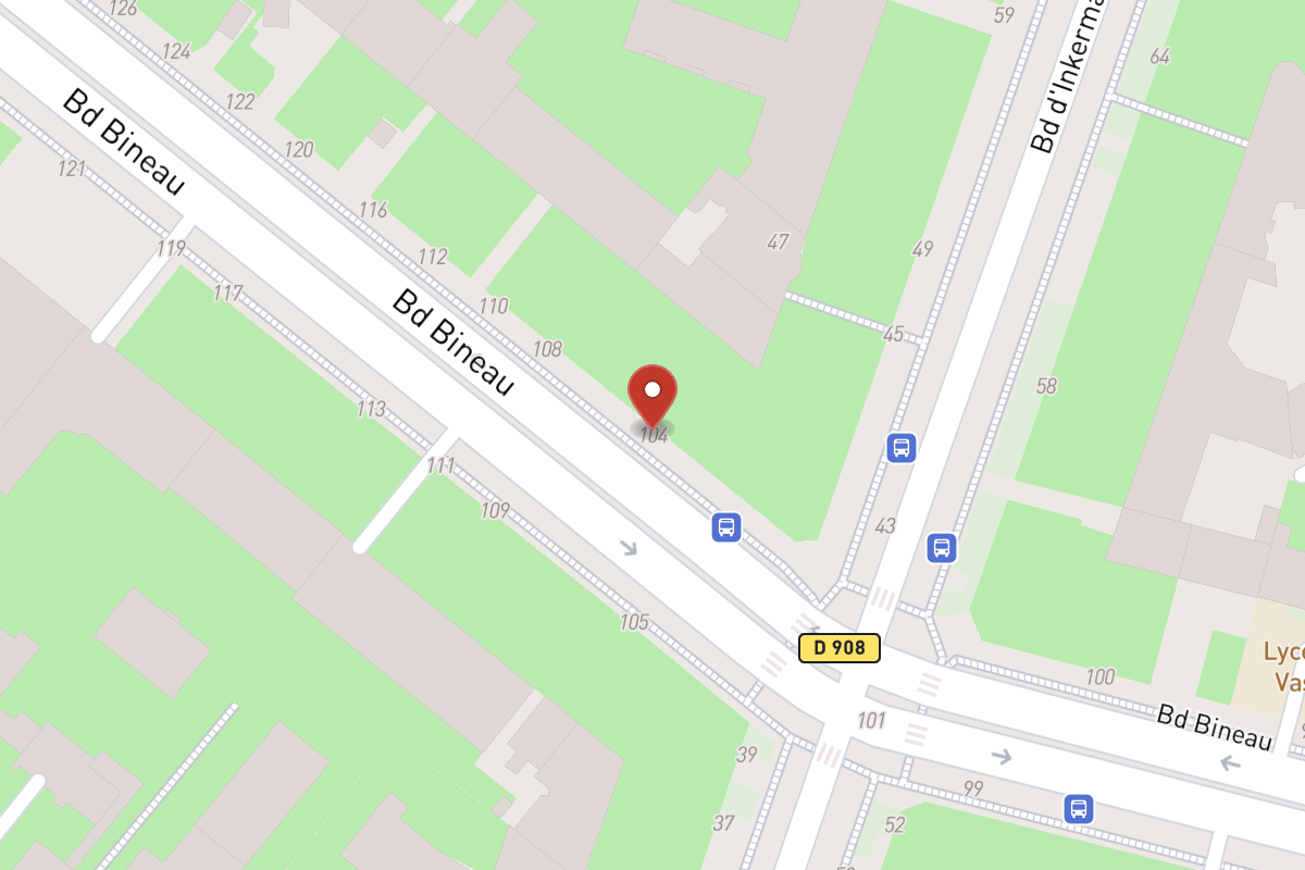 Plan de situation — 104 Avenue Bineau