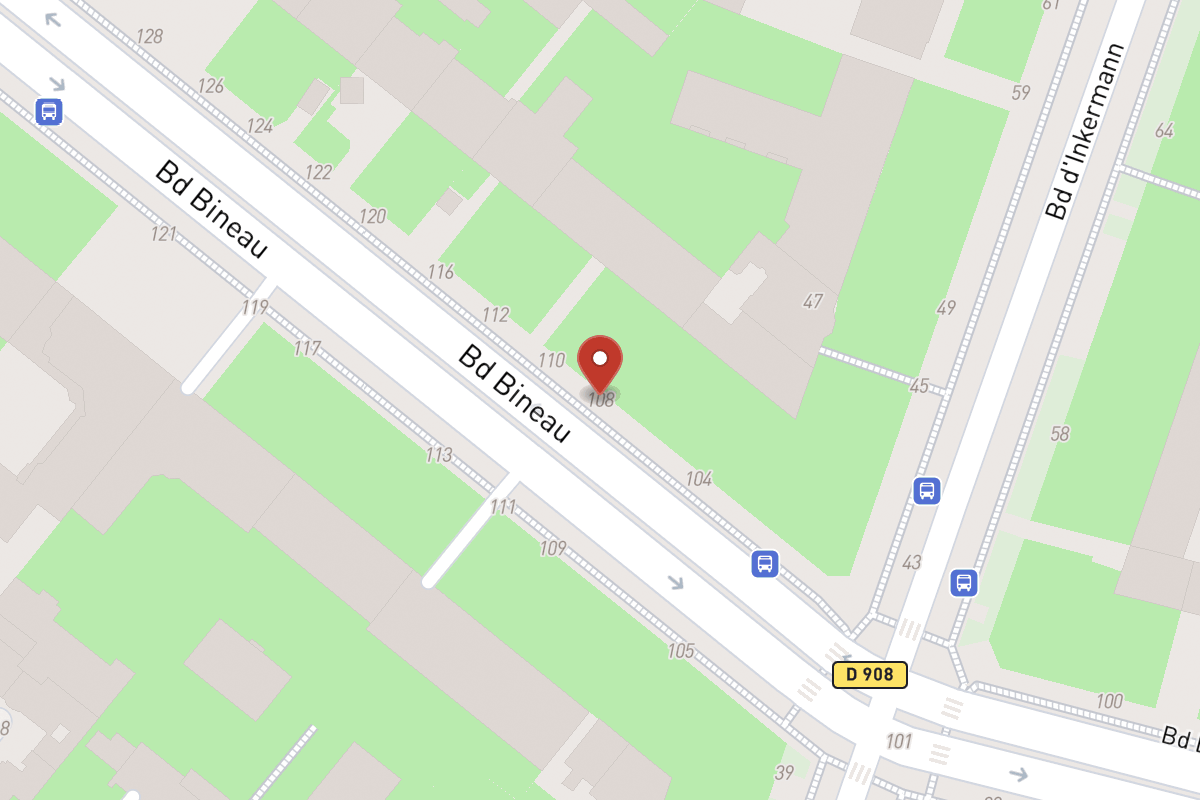 Plan de situation — 108 Avenue Bineau