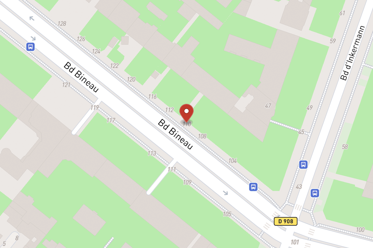 Plan de situation — 110 Avenue Bineau