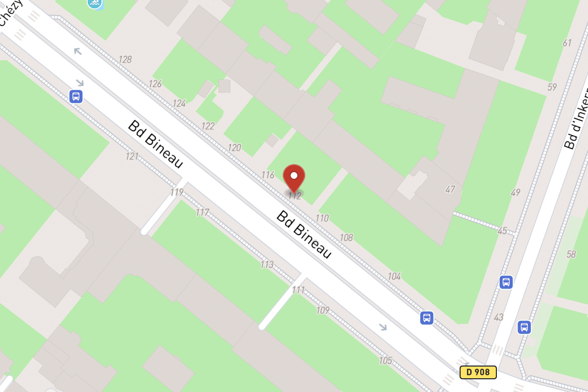 Plan de situation — 112 Avenue Bineau