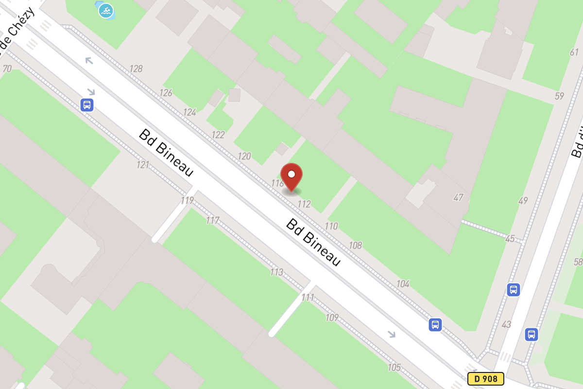 Plan de situation — 114 Avenue Bineau