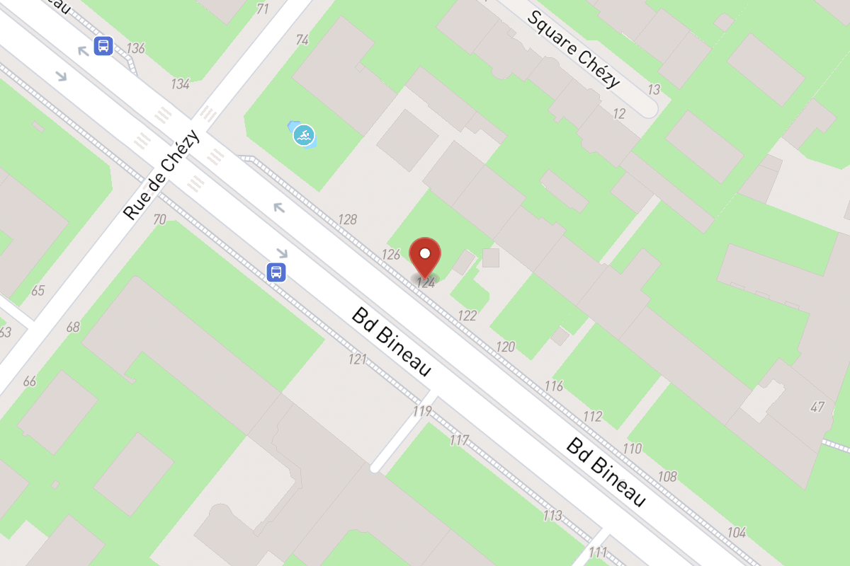 Plan de situation — 124 Avenue Bineau