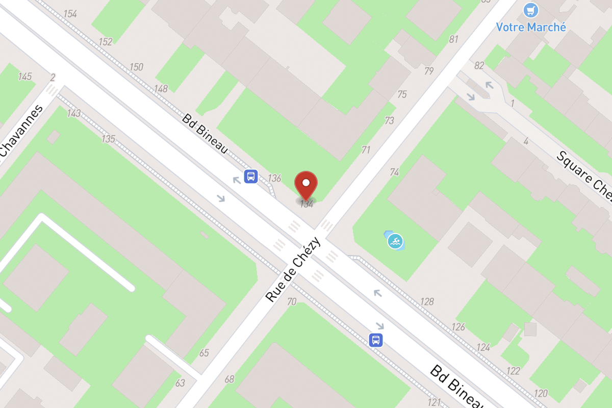 Plan de situation — 134 Avenue Bineau