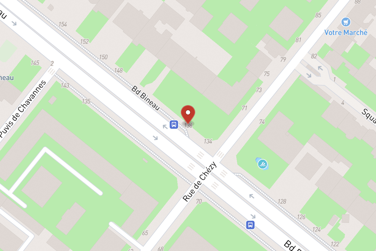 Plan de situation — 136 Avenue Bineau