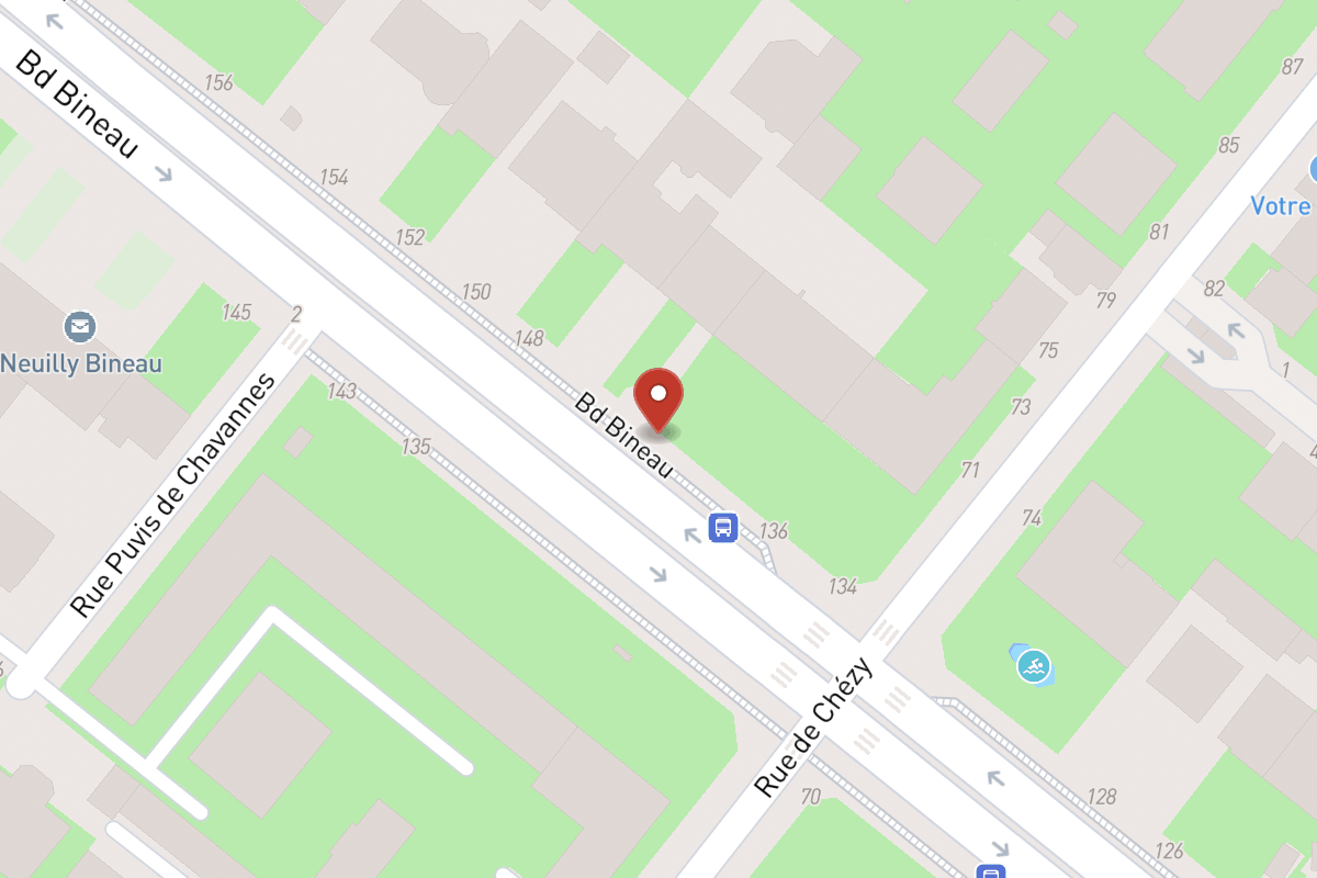 Plan de situation — 142 Avenue Bineau