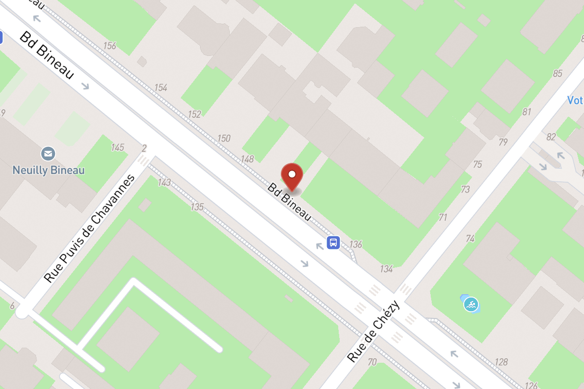 Plan de situation — 144 Avenue Bineau
