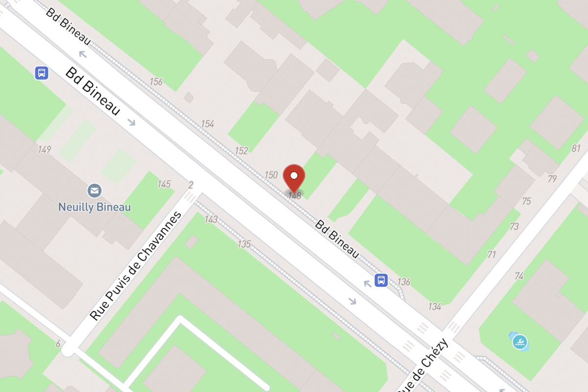 Plan de situation — 148 Avenue Bineau