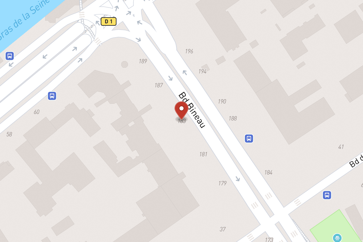 Plan de situation — 183 Avenue Bineau