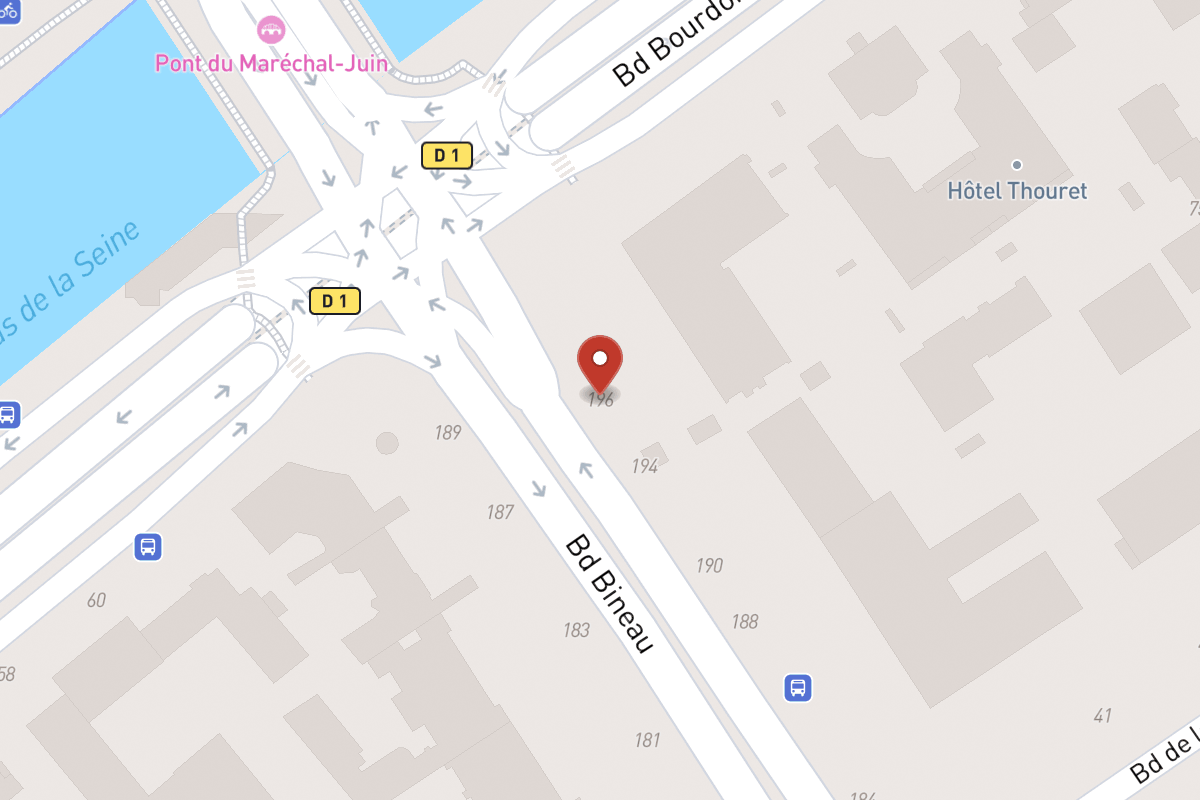 Plan de situation — 196 Avenue Bineau