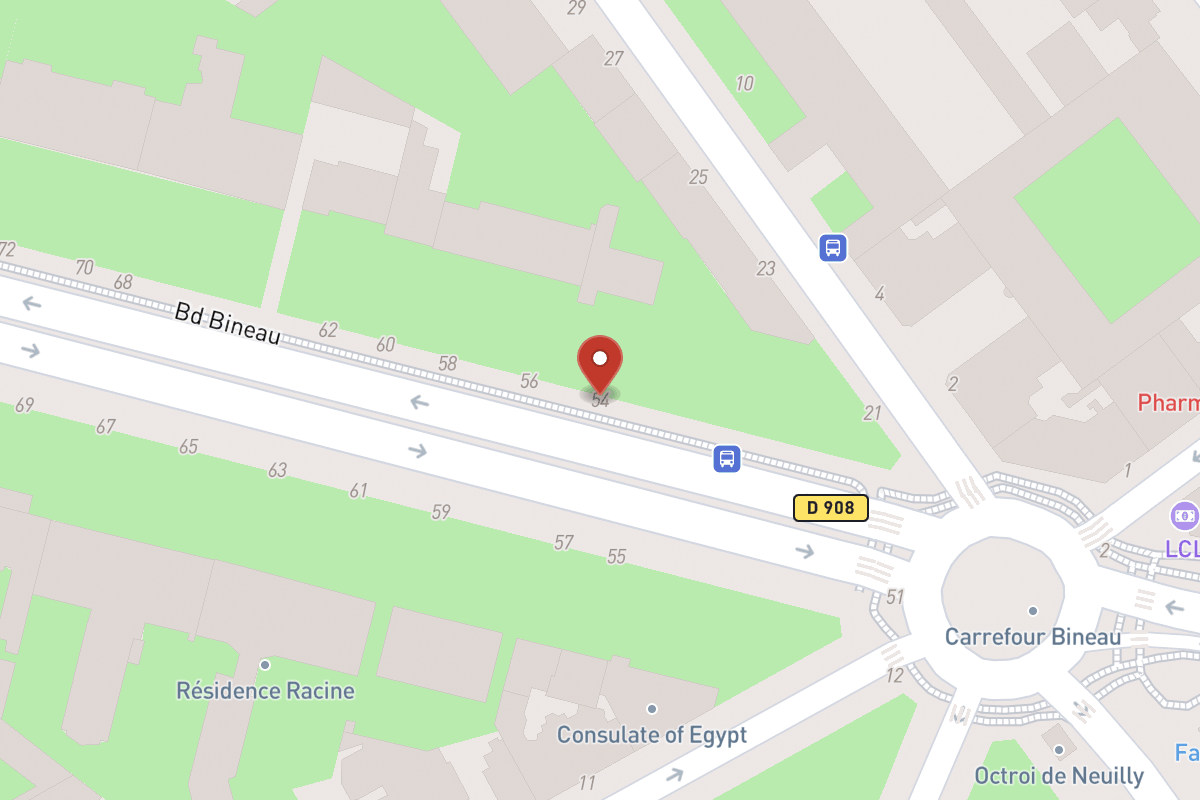 Plan de situation — 54 Avenue Bineau