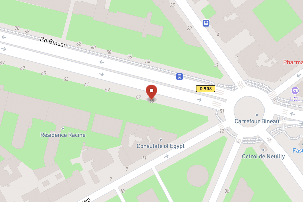 Plan de situation — 55 Avenue Bineau