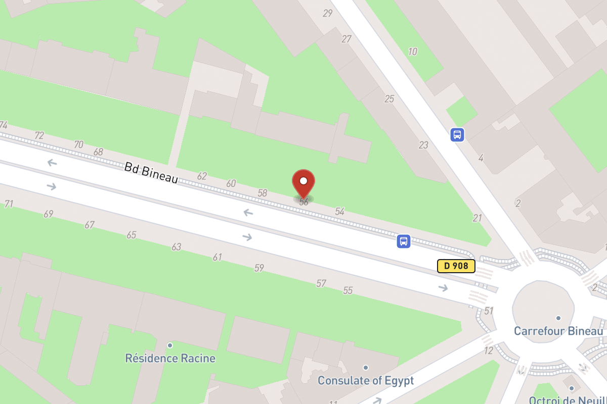 Plan de situation — 56 Avenue Bineau