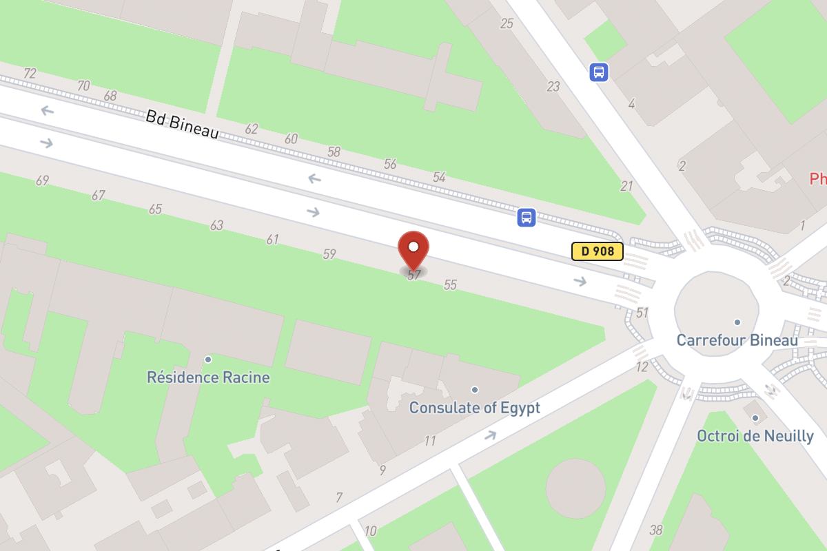 Plan de situation — 57 Avenue Bineau