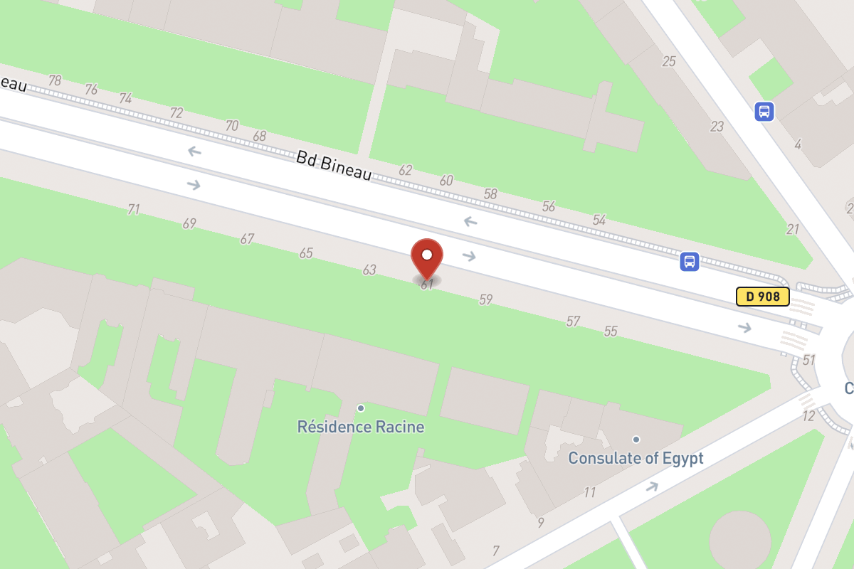 Plan de situation — 61 Avenue Bineau