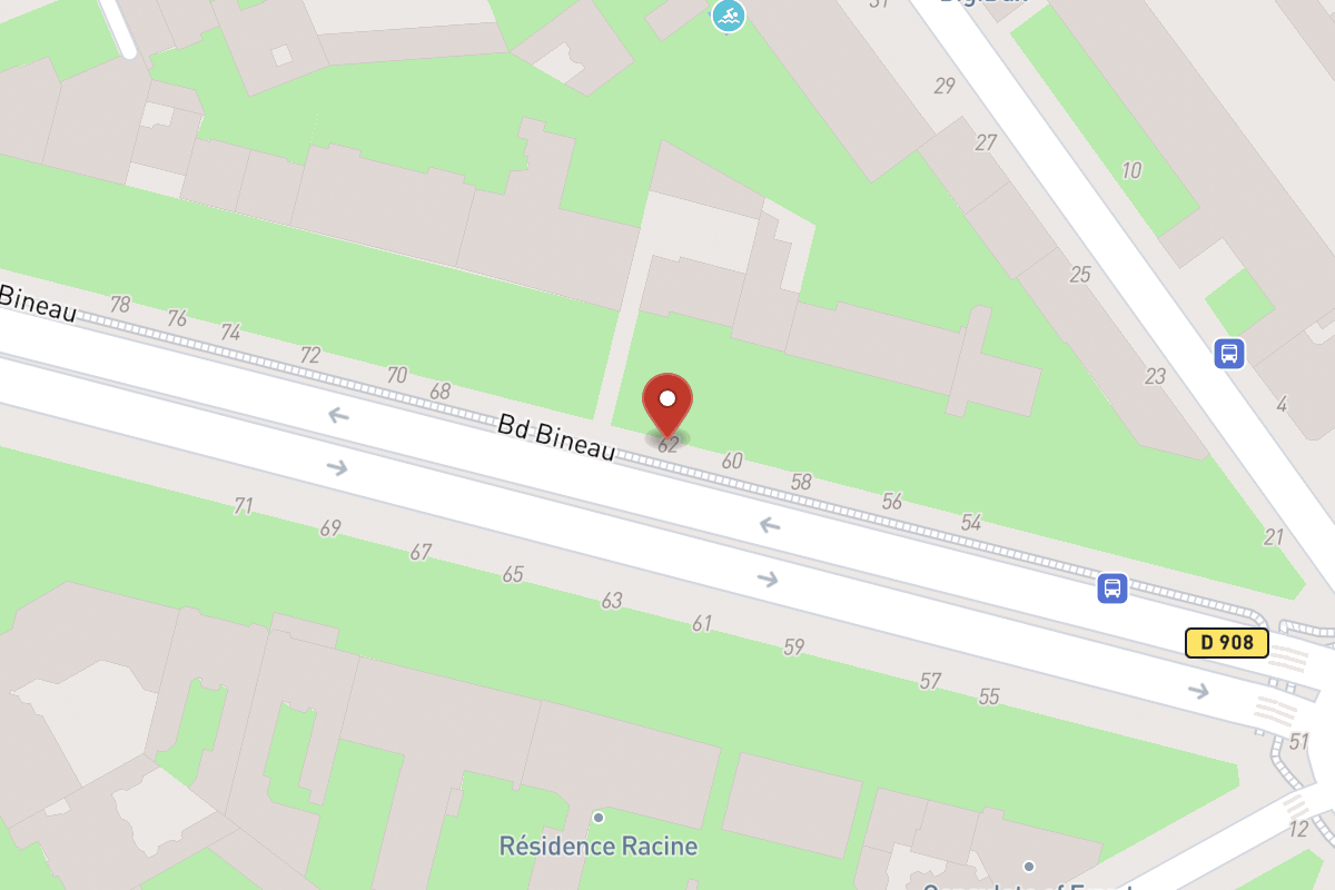 Plan de situation — 62 Avenue Bineau