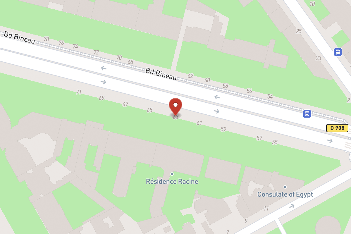 Plan de situation — 63 Avenue Bineau