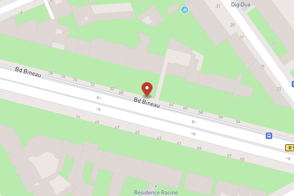 Plan de situation — 66 Avenue Bineau
