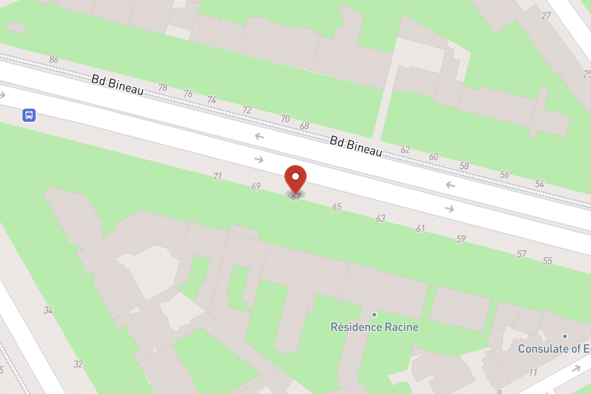 Plan de situation — 67 Avenue Bineau