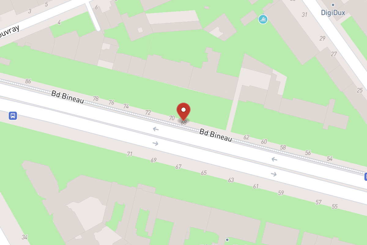 Plan de situation — 68 Avenue Bineau