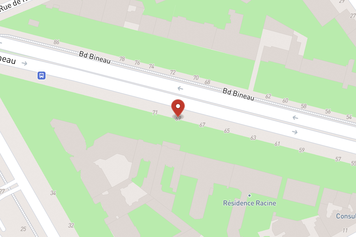 Plan de situation — 69 Avenue Bineau