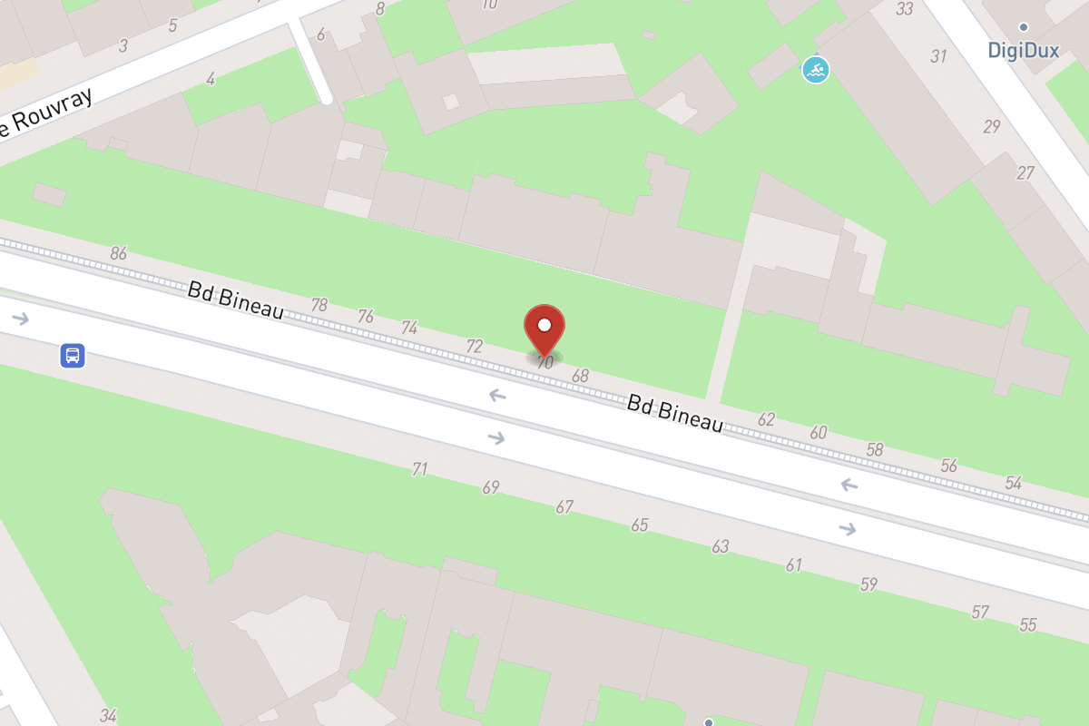 Plan de situation — 70 Avenue Bineau