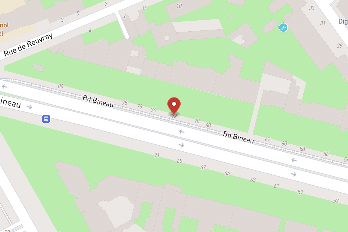 Plan de situation — 72 Avenue Bineau