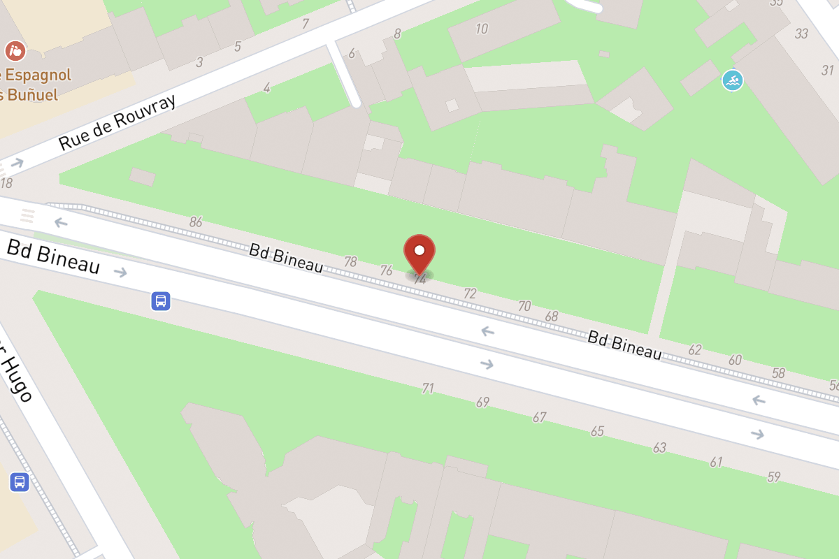Plan de situation — 74 Avenue Bineau