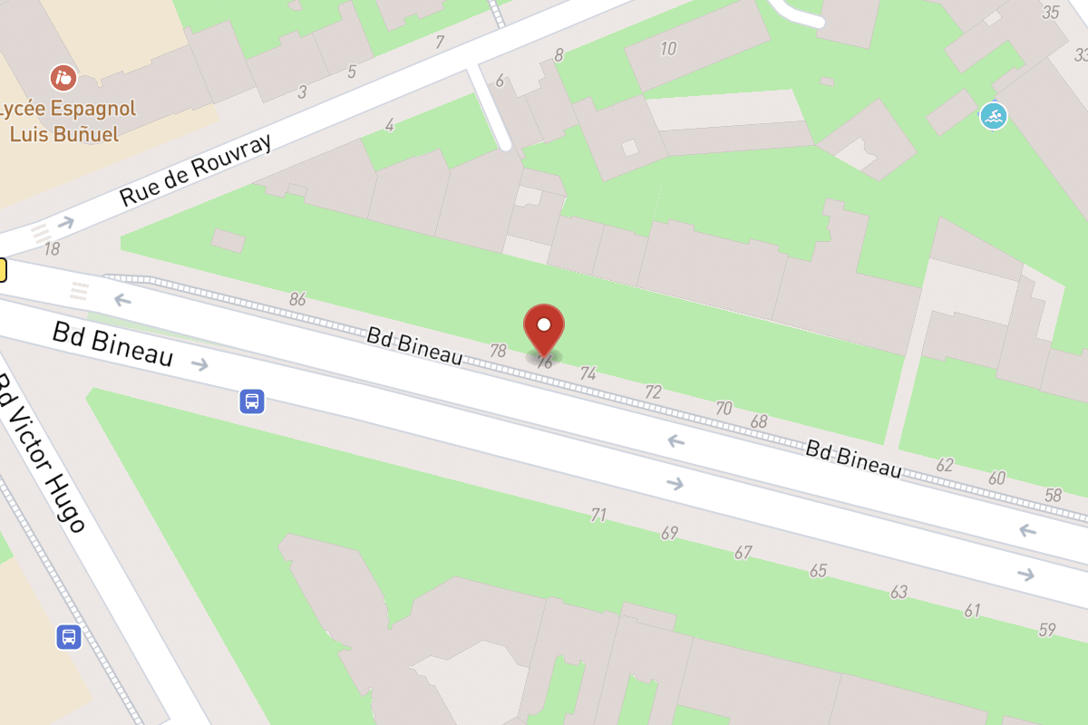 Plan de situation — 76 Avenue Bineau