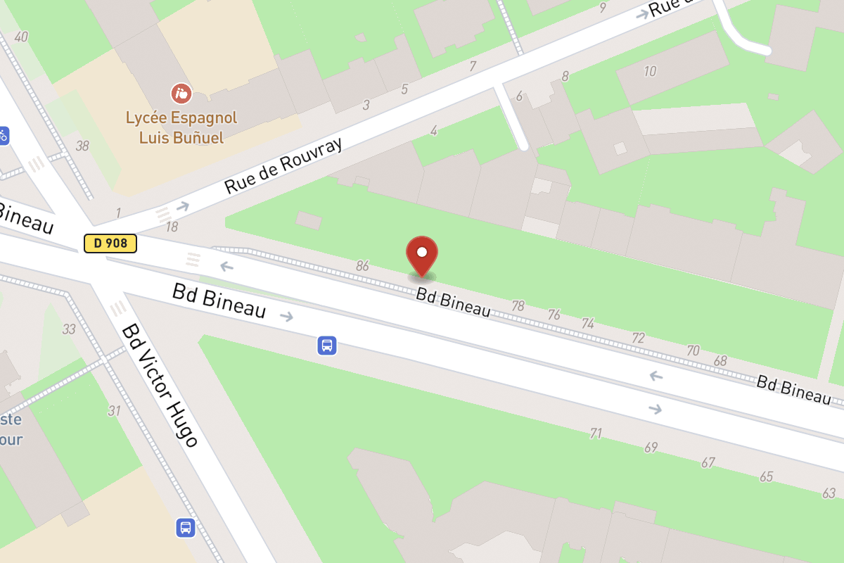 Plan de situation — 82 Avenue Bineau