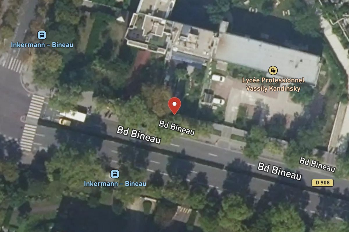 Vue satellite — 98 Avenue Bineau