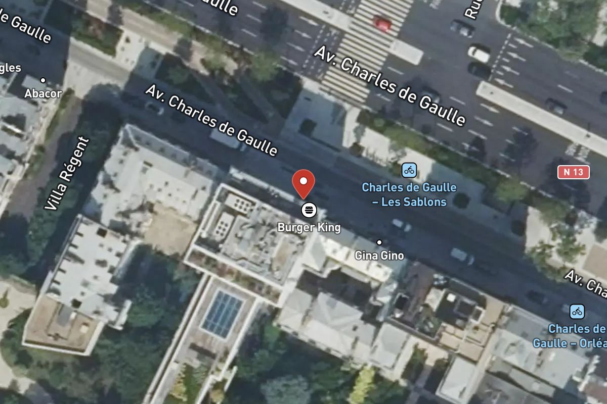 Vue satellite — 107 Avenue Charles de Gaulle