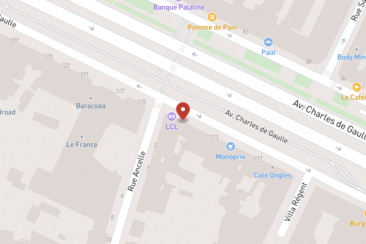 Plan de situation — 113TER Avenue Charles de Gaulle