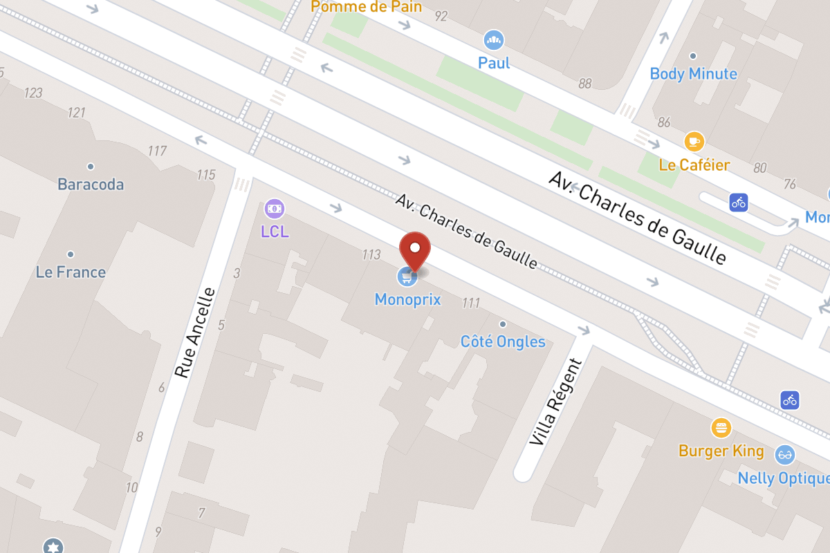 Plan de situation — 113 Avenue Charles de Gaulle