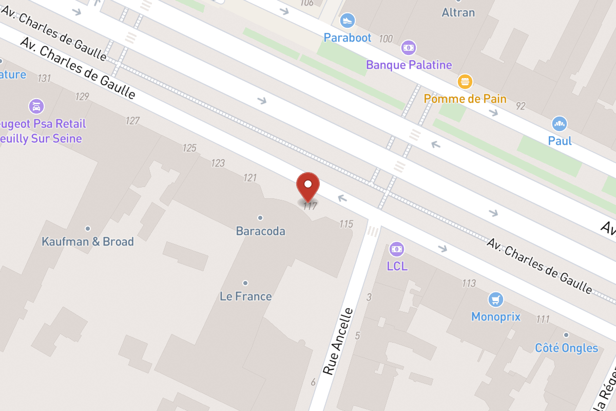 Plan de situation — 117 Avenue Charles de Gaulle