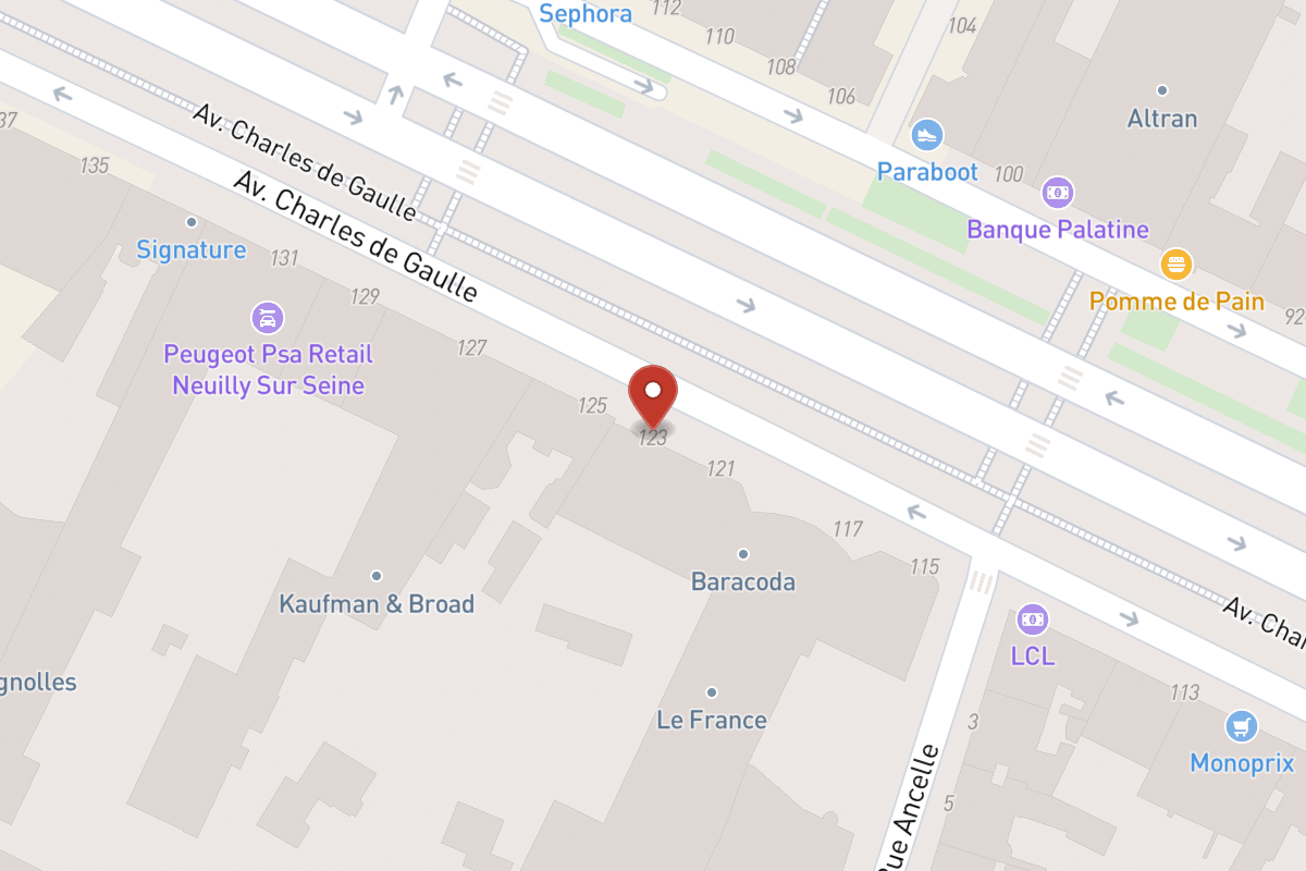 Plan de situation — 123 Avenue Charles de Gaulle