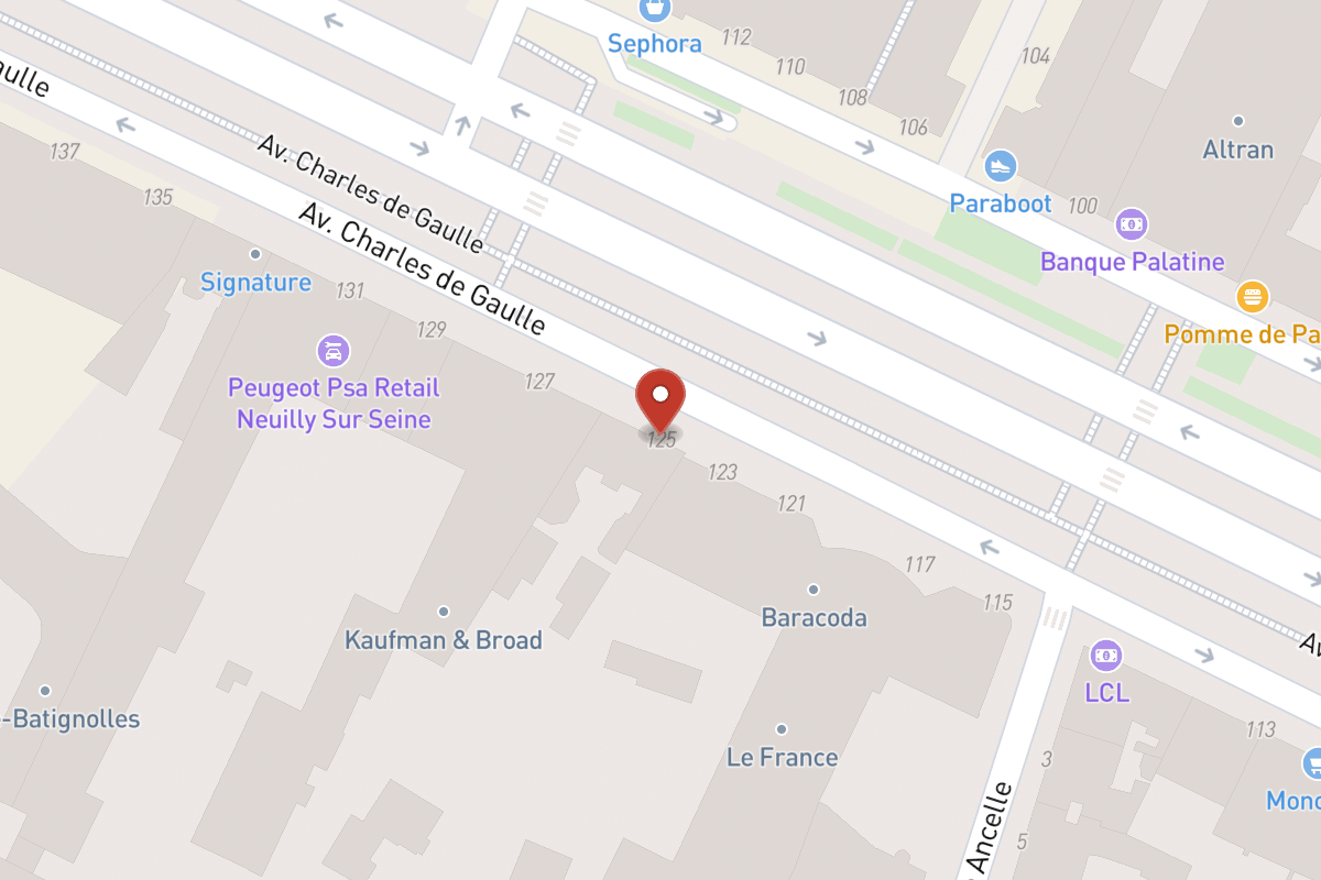 Plan de situation — 125 Avenue Charles de Gaulle
