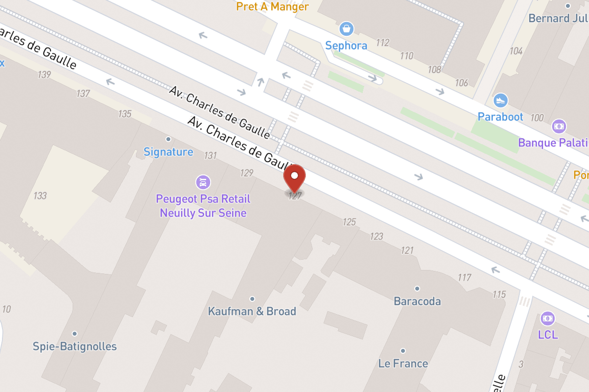 Plan de situation — 127 Avenue Charles de Gaulle