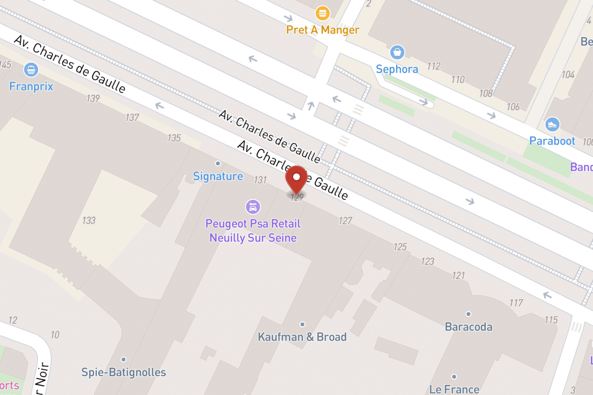 Plan de situation — 129 Avenue Charles de Gaulle