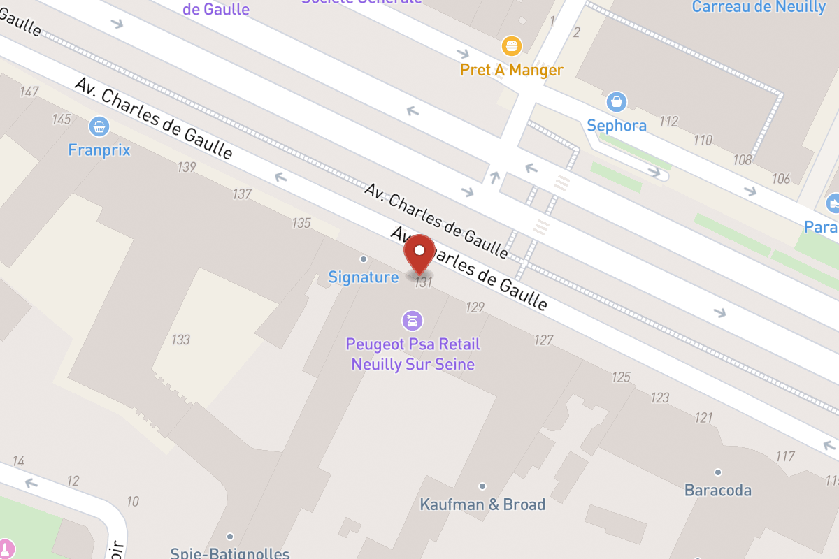 Plan de situation — 131 Avenue Charles de Gaulle