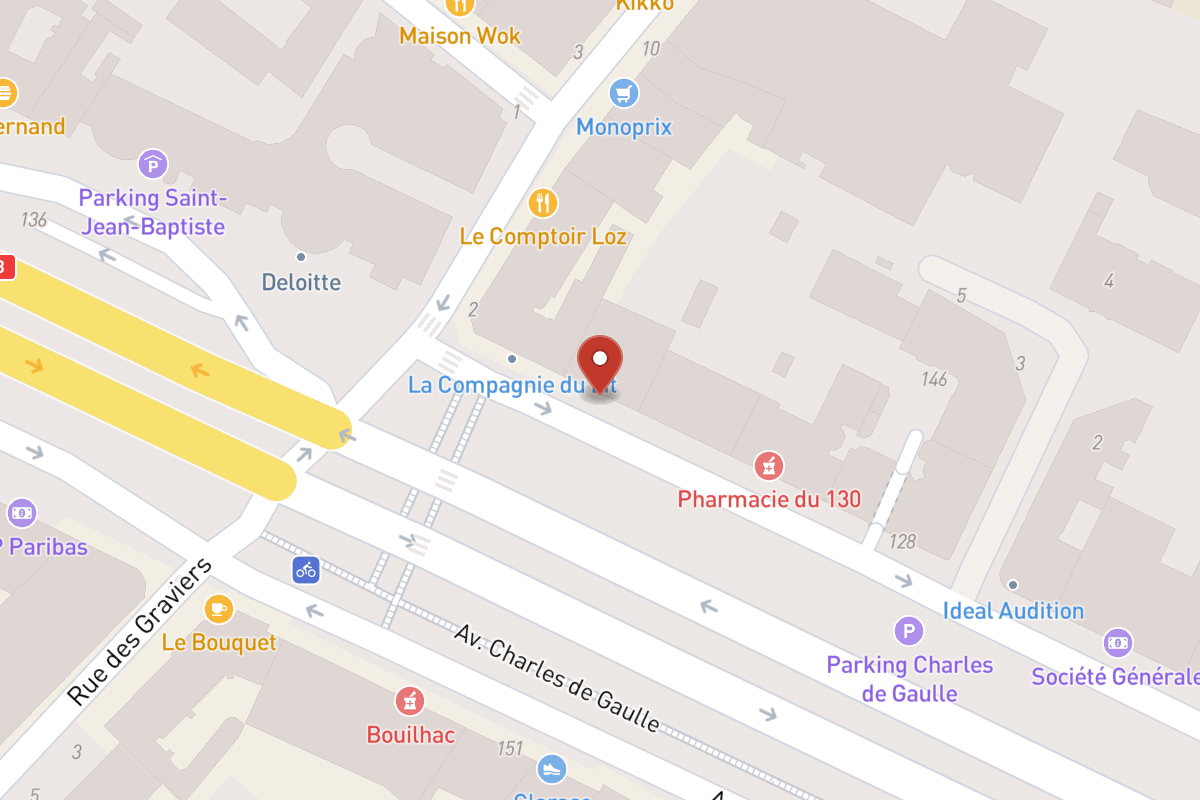 Plan de situation — 132 Avenue Charles de Gaulle