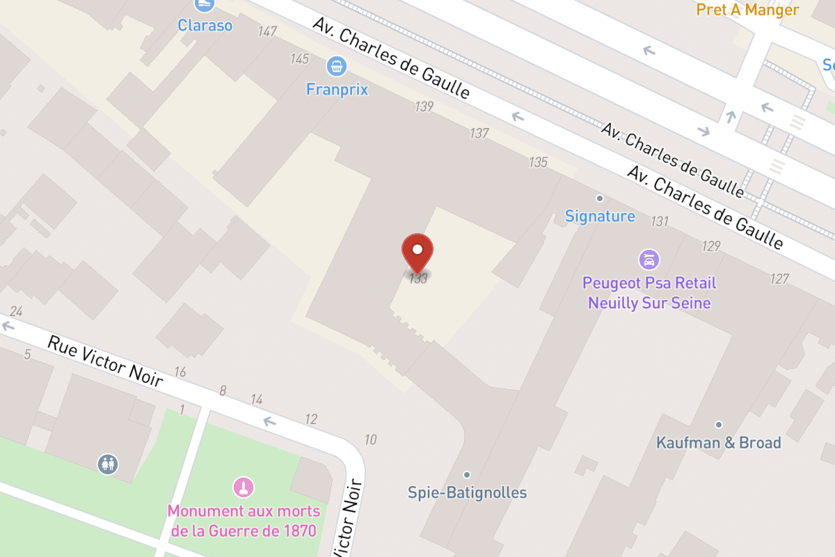 Plan de situation — 133BIS Avenue Charles de Gaulle