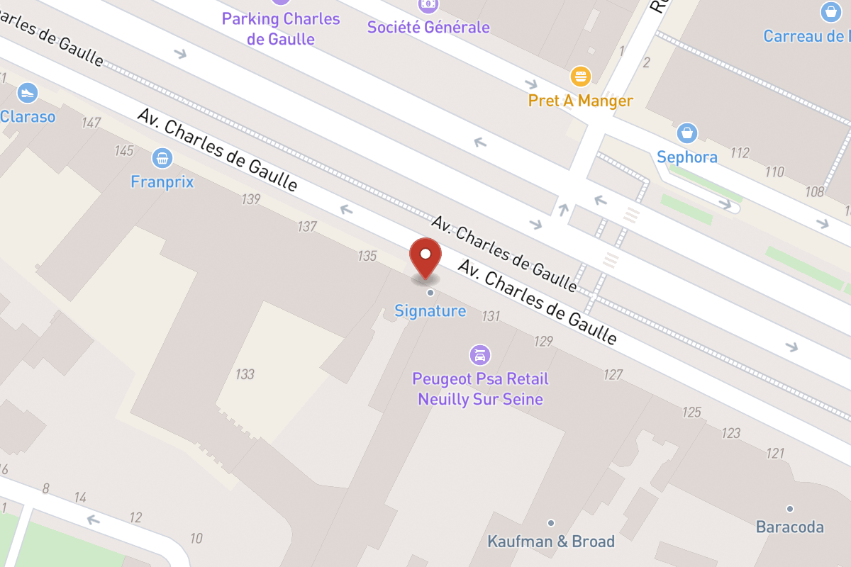 Plan de situation — 133 Avenue Charles de Gaulle