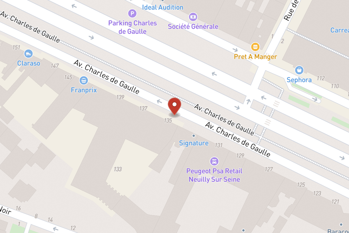 Plan de situation — 135 Avenue Charles de Gaulle