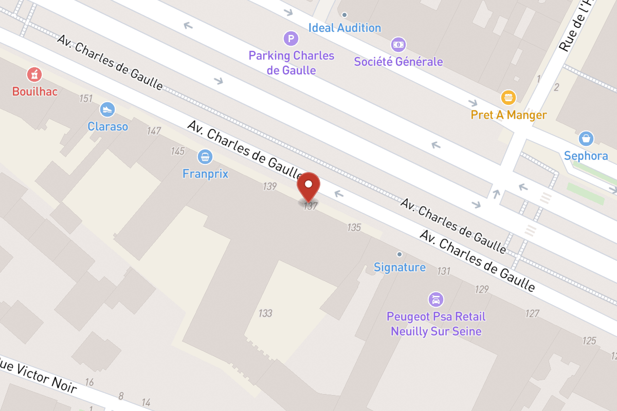 Plan de situation — 137 Avenue Charles de Gaulle