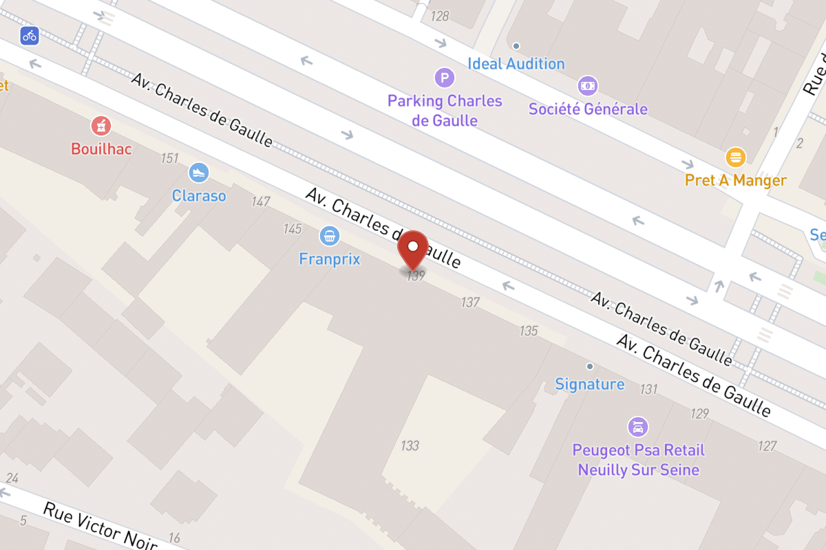 Plan de situation — 139 Avenue Charles de Gaulle