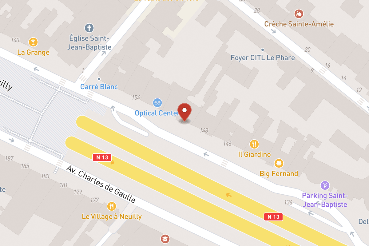 Plan de situation — 150 Avenue Charles de Gaulle
