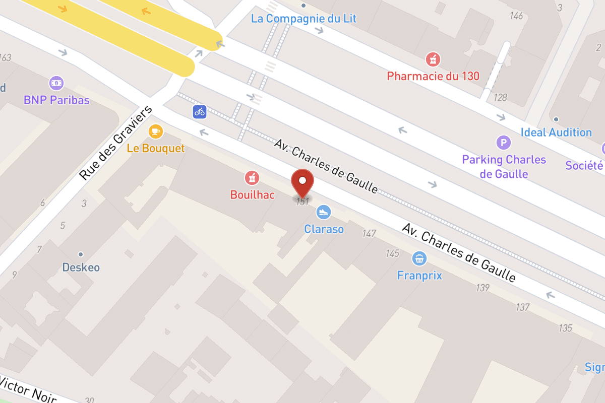 Plan de situation — 151 Avenue Charles de Gaulle