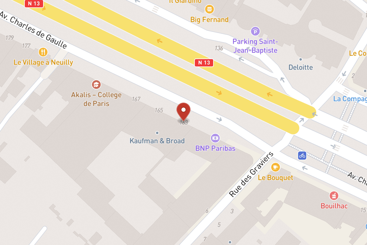 Plan de situation — 163 Avenue Charles de Gaulle