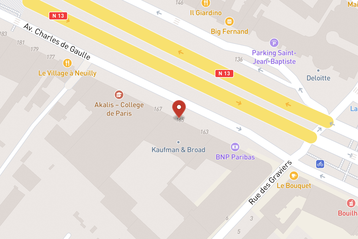 Plan de situation — 165 Avenue Charles de Gaulle